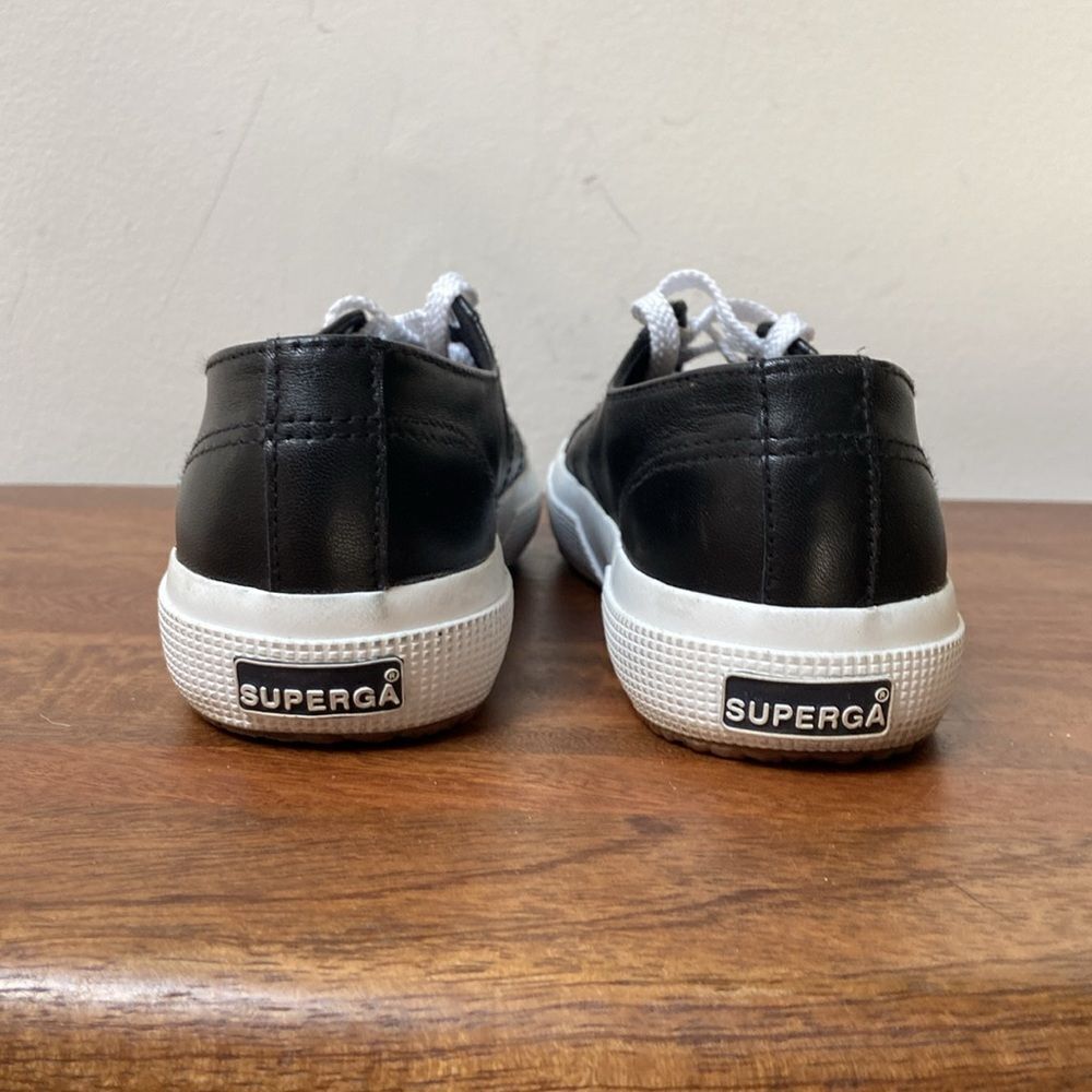 Superga Black Leather Sneakers - Picture 8 of 10